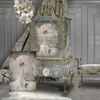 白鳥エレガントブライダルポートレートパラソルの女性 薄葉紙