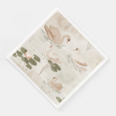 白鳥エレガント模様の水彩 (コーナー)