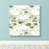 白鳥エレガント類 キャンバスプリント (インサイチュ (ウッドフロア))