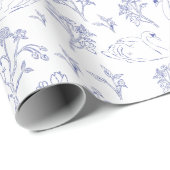 白鳥オンレイクエレガントクラシック手描きパターン ラッピングペーパー (ロールコーナー)