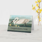 白鳥オードボンバードホワイトウォーター カード (黄色い花)