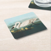 白鳥オードボンバードホワイトウォーター スクエアペーパーコースター (アングル)