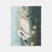 白鳥オードボンバードホワイトウォーター フリースブランケット (正面)