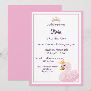 白鳥ガーリーの2回目の誕生日パーティの招待状 招待状