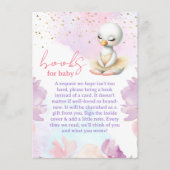 白鳥ガール赤ちゃんシャワー予約リクエスト エンクロージャーカード (正面)