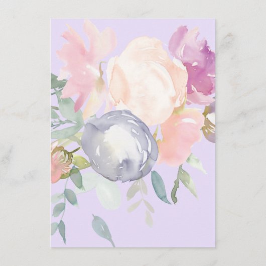 白鳥ガール赤ちゃんシャワー予約リクエスト エンクロージャーカード (裏面)