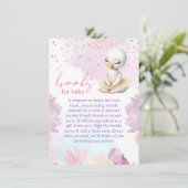 白鳥ガール赤ちゃんシャワー予約リクエスト エンクロージャーカード (スタンド正面)