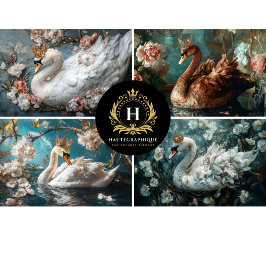 白鳥コラージュのデコページ 薄葉紙