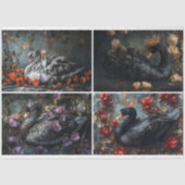 白鳥コラージュのデコページ 薄葉紙 (正面)