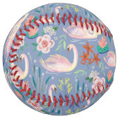 白鳥フローラ植物青パターン ソフトボール (正面左)