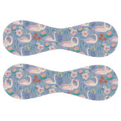 白鳥フローラ植物青パターン ソフトボール (パネル)