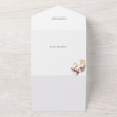 白鳥ベビーシャワー招待状及びベビー用ブック オールインワン招待状 (外側)