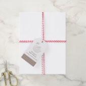 白鳥ミニマルモダン格子輪ギンガムボーイ赤ちゃんシャワー ギフトタグ (より糸付き)