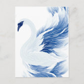 白鳥中国の羽の模様 ポストカード (正面)