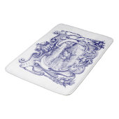 白鳥付き青と白のカラトウチェ バスマット (アングル)