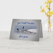 白鳥及びガチョウのembbk-は大事な行事をカスタマイズ カード (黄色い花)