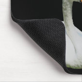 白鳥及び白ハイビスカスフラワーマウスパッド マウスパッド (コーナー)