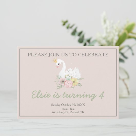 白鳥姫の誕生日 招待状 (スタンド正面)