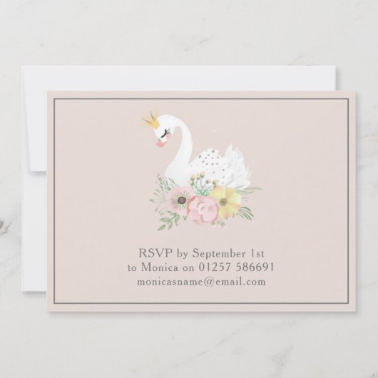 白鳥姫の誕生日 招待状 (裏面)