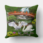 白鳥家族 クッション (裏面)