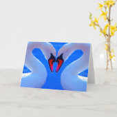 白鳥愛、ロマンチックなハート形の首 カード (黄色い花)