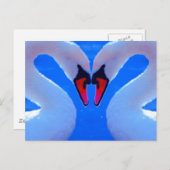 白鳥愛、ロマンチックなハート形の首 ポストカード (正面/裏面)