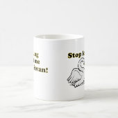 白鳥私を見ることを止めて下さい コーヒーマグカップ (中央)