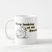 白鳥私を見ることを止めて下さい コーヒーマグカップ (左)
