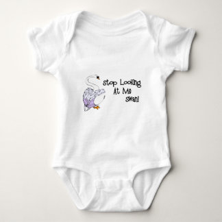 白鳥私を見ることを止めて下さい ベビーボディスーツ