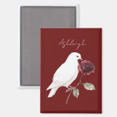 白鳥紅薔薇 マグネット (正面/裏面)