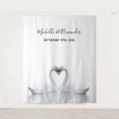 白鳥結婚の写真背景 タペストリー (正面)