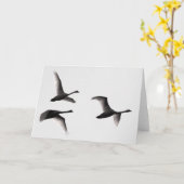 白鳥飛行挨拶CAD カード (黄色い花)