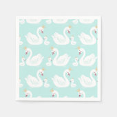 白鳥1歳の誕生日パーティー赤ちゃんシャワー スタンダードカクテルナプキン (正面)