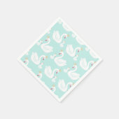 白鳥1歳の誕生日パーティー赤ちゃんシャワー スタンダードカクテルナプキン (角)