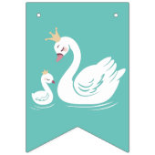 白鳥1歳の誕生日パーティー赤ちゃんシャワー バンティングフラッグ (第1の旗)