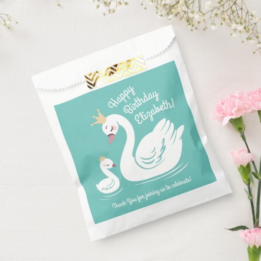 白鳥1歳の誕生日パーティー赤ちゃんシャワー フェイバーバッグ (封をした状態)