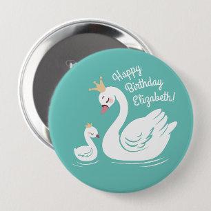 白鳥1歳の誕生日パーティー赤ちゃんシャワー 缶バッジ