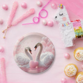 白鳥2羽 ペーパープレート (パーティー)