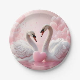 白鳥2羽 ペーパープレート