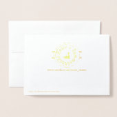 白鳥50th結婚 golden anniversary card 箔カード (裏面封筒付き)