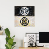 白鳥8番 |ヒルマフクリント | ポスター (ホームオフィス)