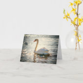 白鳥 カード (黄色い花)