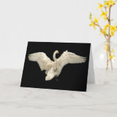 白鳥 カード (黄色い花)