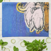 白鳥 キッチンタオル (折り畳み)