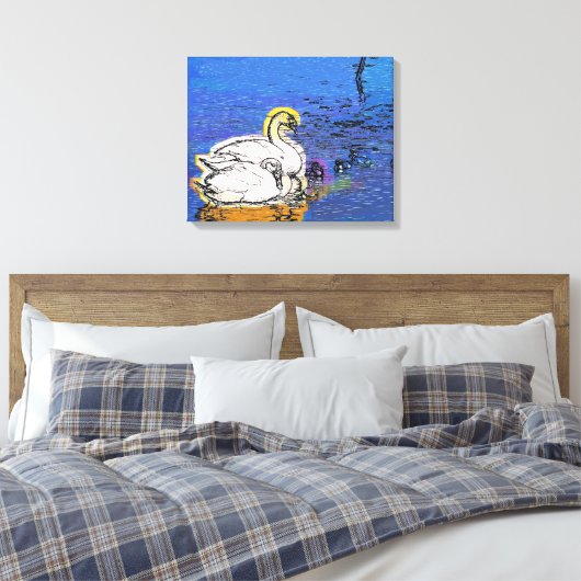 白鳥 キャンバスプリント (インサイチュ (寝室))