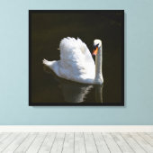 白鳥 キャンバスプリント (インサイチュ (ウッドフロア))