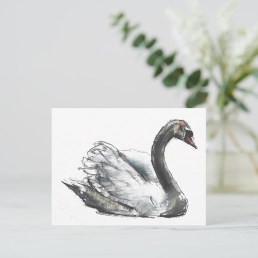 白鳥 ポストカード (スタンド正面)