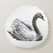 白鳥 ラウンドクッション (正面)