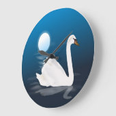 白鳥 ラージ壁時計 (傾斜)