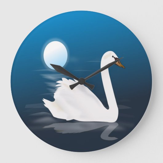 白鳥 ラージ壁時計 (正面)